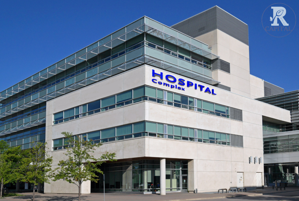 Modern healthcare building representing healthcare real estate investment opportunity